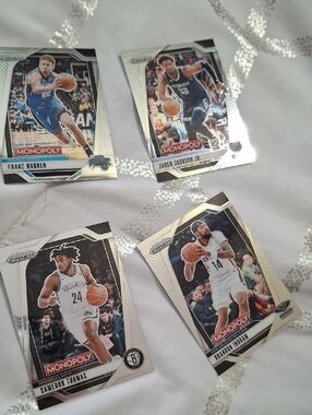 Panini Basketball Card Lot - Silver Foil with Blue and White Uniforms